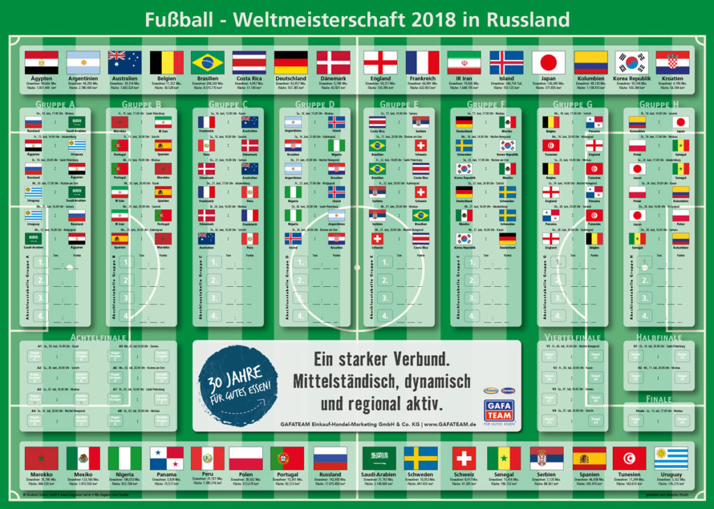Fußball Weltmeisterschaft 2018 in Russland GAFATEAM